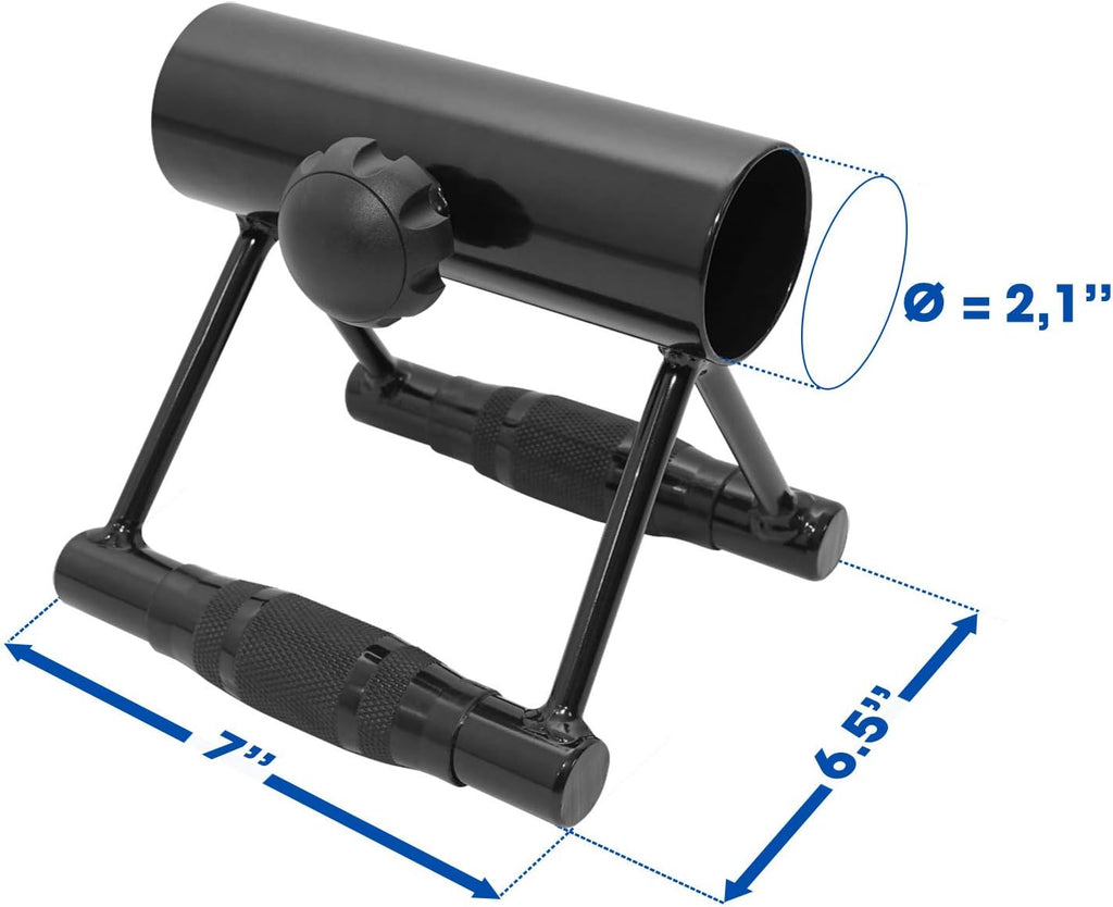 Yes4All Exercise Machine Adjustable T Bar Row Attachment, D Row Handle/Landmine Handle Attachment with Textured Rubber Handles