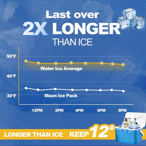 Blue Ice Packs for Coolers, Shipping and Lunch Box | Cold for Up to 48 Hours | Slim Size Long-Lasting Reusable Ice Pack | Gel Freezer Packs for Camping, Beach, Fishing, Shipping Food (4" X 4" 48pcs)