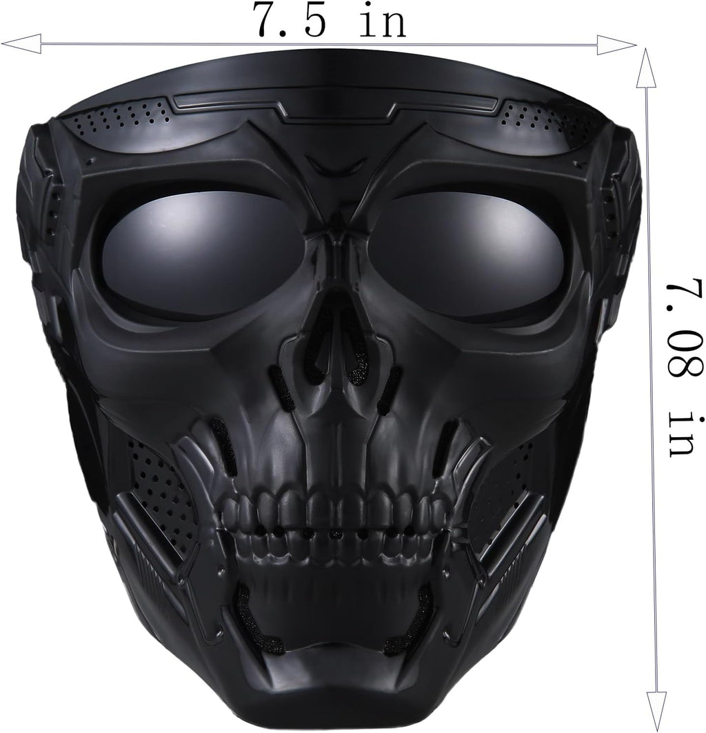 Skiennix Skull Mask - Full Face Tactical Mask for CS Survival, Shooting, Cosplay & Halloween