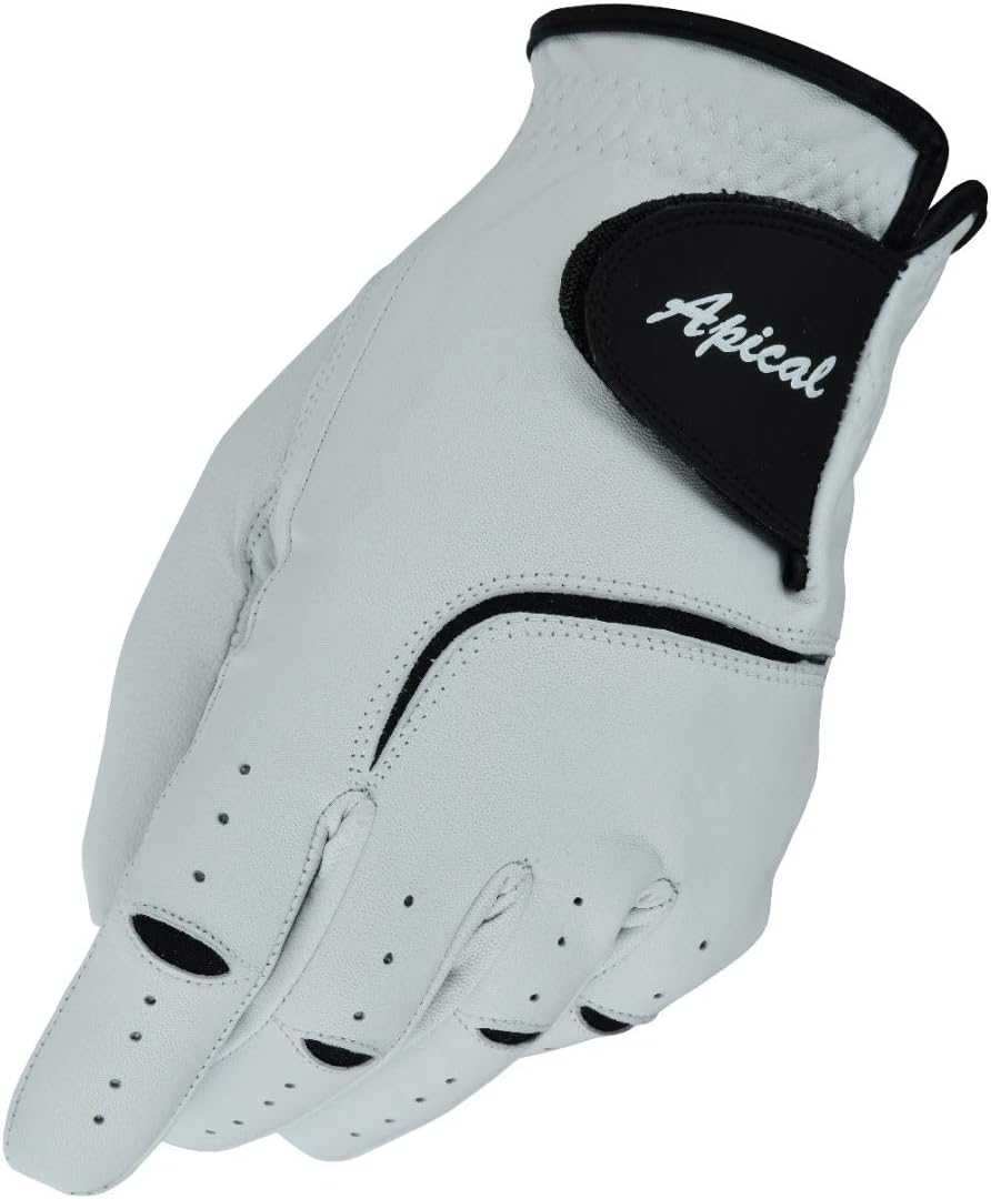 Apical Premium 100% Cabretta Leather Golf Gloves for Men - Stable Grip & Soft Feel | 3-Pack Value Set (Left Hand for Right-Handed Golfers)
