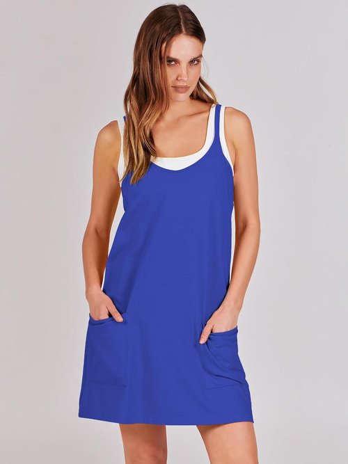 ANRABESS Women's Athletic Dress - Summer Tennis Mini Romper with Built-In Shorts for Active Travel