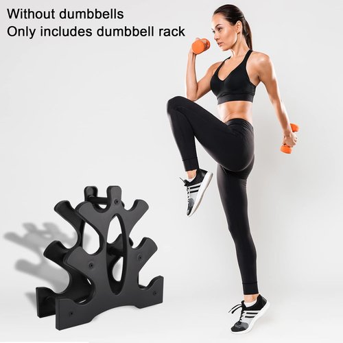 AUXSOUL Dumbbell Rack Stand - 3 Tier Weight Tower for Home Gym Organization | Holds 3/5/8 LB