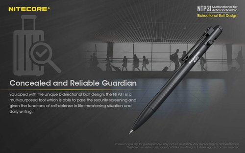 Nitecore NTP31 Aluminum Multifunctional Bolt Action Design Tactical Pen