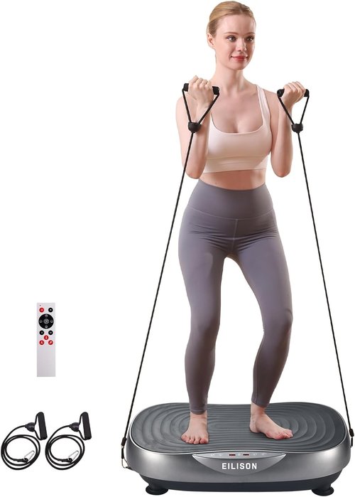 EILISON Glory Vibration Plate Exercise Machine - Whole Body Workout with 99 Adjustable Speeds | Supports Lymphatic Drainage, 350 lbs Capacity