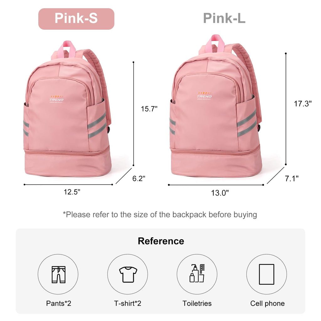 coofay Gym Backpack For Women Waterproof Sports Backpack With Shoe Compartment Lightweight Travel Backpacks Small Gym Bag Dance Volleyball Backpacks