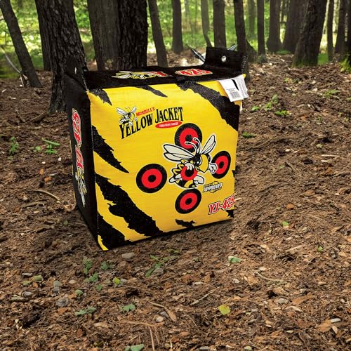 Morrell Yellow Jacket YJ-425 Outdoor Portable Archery Bag Target 1 Pack - 2 Sides with 10 Bullseyes and Carry Handle