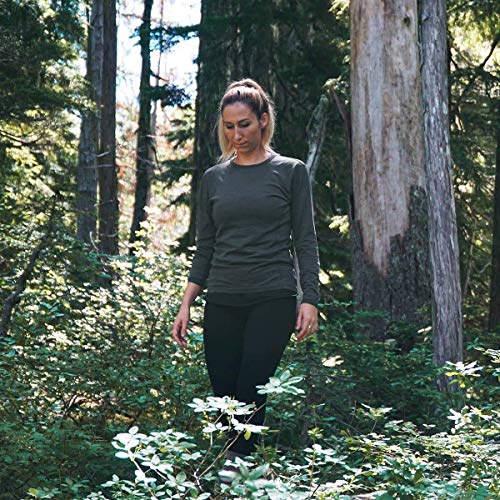 Minus33 3X-Large Merino Wool Women's Midweight Base Layer Crew - Charcoal Gray