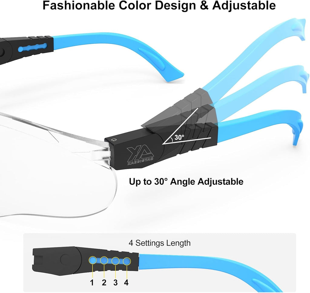 Xaegistac Shooting Glasses - Anti-Fog Eye Protection for Shooting Range | Adjustable with Hard Case