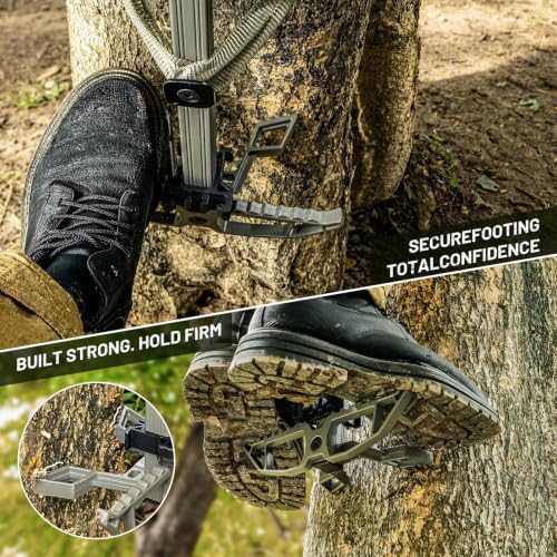 EZshoot Aluminum Climbing Sticks for Hunting, Portable Tree Stand Steps