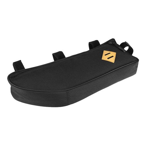 Bike Frame Bag, Frame Bag Front Top Tube Cycling Under Seat Pouch Black Dacron Bike Triangle Frame Bag Frame Bag with Zipper (L), Genericqxn90aksg2-02