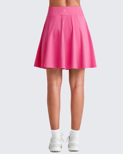 G4Free Athletic Skorts for Women - Trendy Summer Tennis Skirt with Built-in Shorts & Pockets | Rose Pink, M
