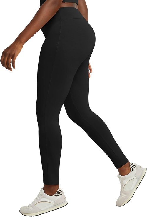 Hanes Women's Ankle-Length Leggings - Stretch Cotton-Spandex, High Waist, 27" Size