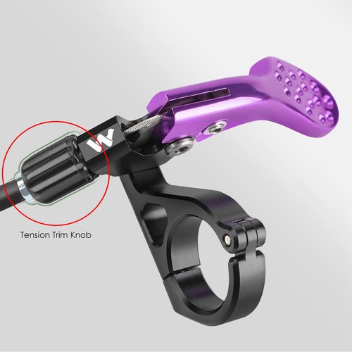 JFOYH Dropper Post Lever for Mountain & Road Bikes, Adjustable Seatpost Remote for 22.2mm Handlebars- Black