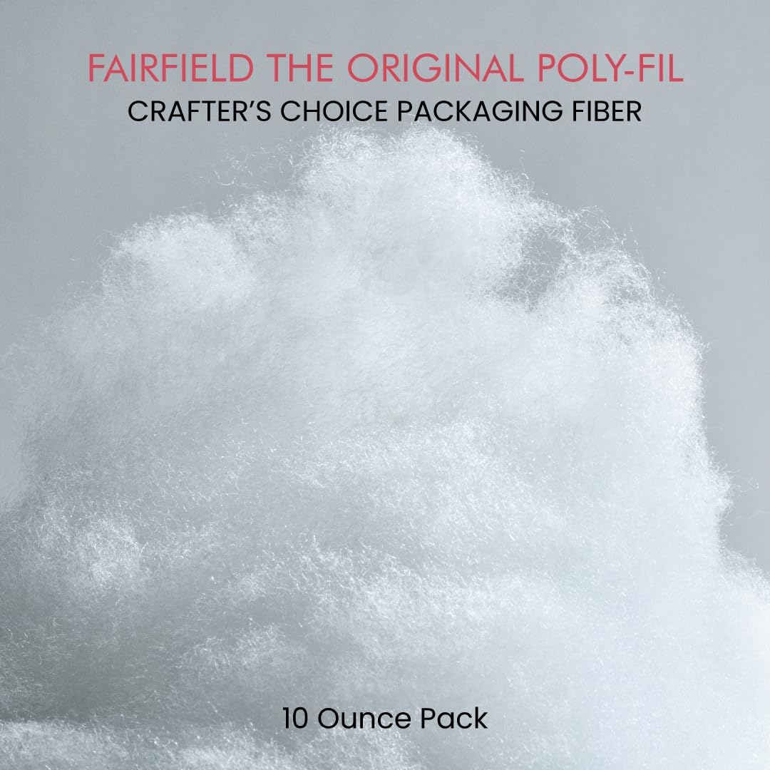 Poly-Fil Crafter's Choice Dry Packing Fiber Fill - 10 Ounce Bag in Blue/Orange for Crafting Projects