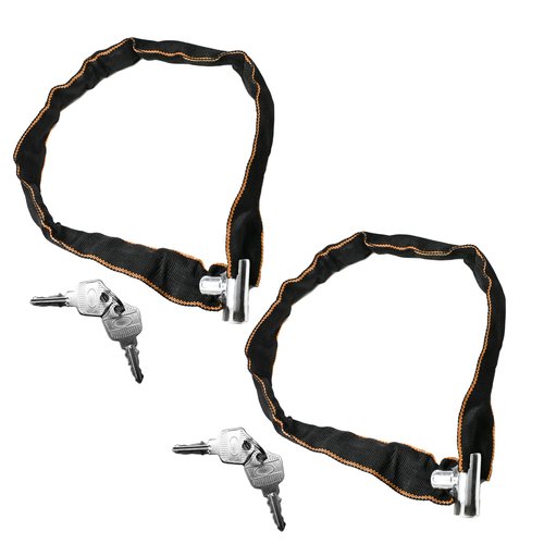 2 Pack 2.62Ft Bike Chain Lock,Durable Security Anti-Theft Bicycle Chain Lock with 4 Keys for Mountain, Road Cycling
