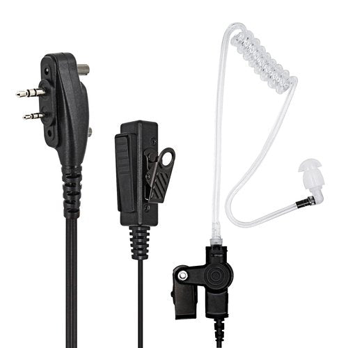 Accessoryway 2 Pin Acoustic Tube Earpiece with PTT Mic Radio Headset for ICOM IC-F4011 IC-F3011 IC-F3001 IC-F4001 IC-F3013 IC-F1000 IC-F2000 IC-F3 IC-F4 IC-F24S IC-F43TR Two Way Radio