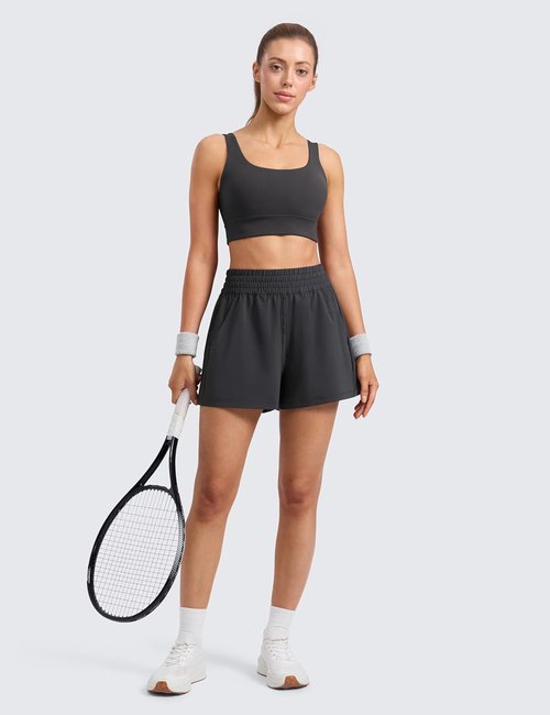 CRZ YOGA Linerless Casual Shorts for Women - High Waisted, Comfortable Lounge & Athletic Wear with Pockets