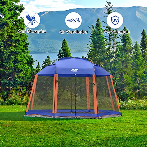 Blue CAMPROS CP 13x13 Ft Screen House Tent with Mesh Walls, Easy Setup