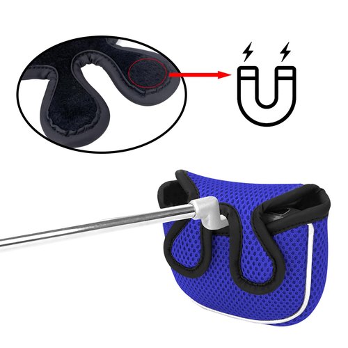 Andux Mallet Cover Golf Putter Head Covers for Center Shaft Putter MT/TG17 Blue, Square