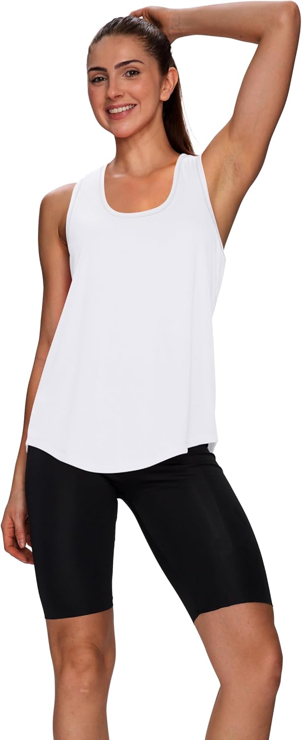WIHOLL Women's Athletic Tank Tops - Lightweight Sleeveless Workout Shirts for Summer | Beach & Gym