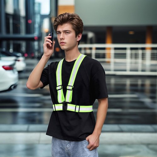 2.0 IN High Visibility Reflective Safety Strap for Construction, Running, Cycling