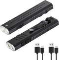 Skiennix 2-Pack Rechargeable EDC Flashlight - 1600 Lumens with Emergency Strobe Mode | Compact & Magnetic Design