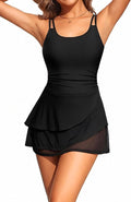 Daci Swimdress | Modest Tummy Control One-Piece Swimsuit for Women | Stylish Skirt Design