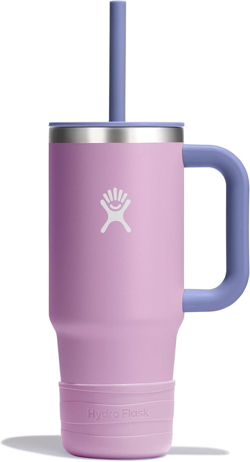 Hydro Flask Kids Tumbler - Insulated Stainless Steel with Straw Cap | 24 Oz in Anemone Purple