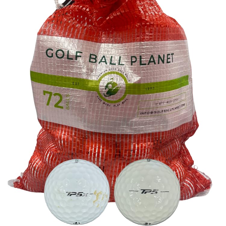 White Used Golf Balls TP5 & TP5x 3A/2A Condition Mesh Bag - Golf Ball Planet