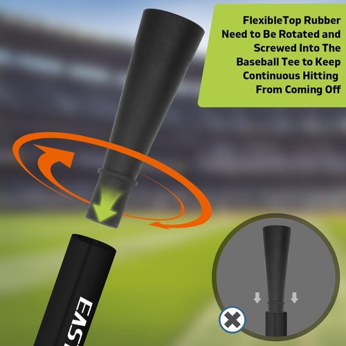 Eastgoing Baseball Tee - Adjustable 19"-32" Height | Telescopic Molded Rubber Batting Tee for Kids