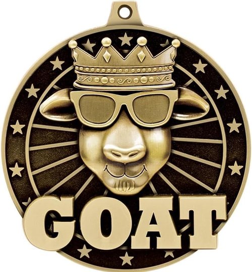 Crown Awards Goat Medal - Greatest Of All Time 3D Award | 3-Inch Size
