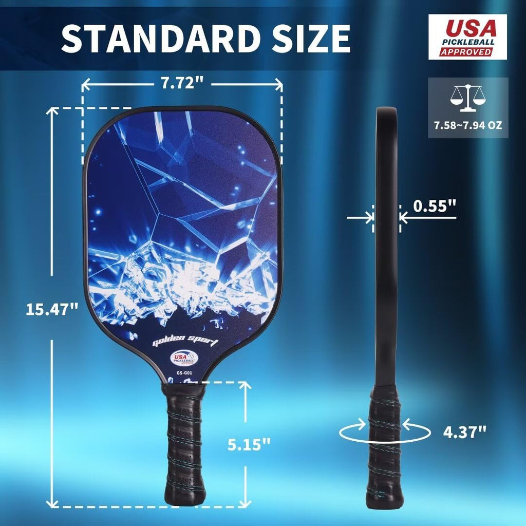 Pickleball paddles, USAPA Approved, Fiberglass Surface, Pickleball Set set of 2, racket, pickle racket, Outdoor Pickleball Set, Outdoor Pickleball Games, Carry Bag Pickleball Gifts for Beginners