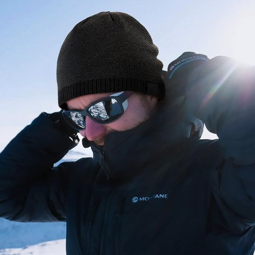 Lvaiz Mens Beanie Warm Winter Hat for Men Fleece Lined Beanie Thick Knit Hat Outdoor Skull Cap Unisex Black