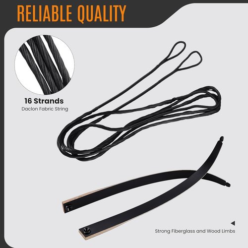 Archery Takedown Recurve Bow by [Brand Name] - 62 Inch for Adults & Teens | Right & Left Handed, 20-65lbs