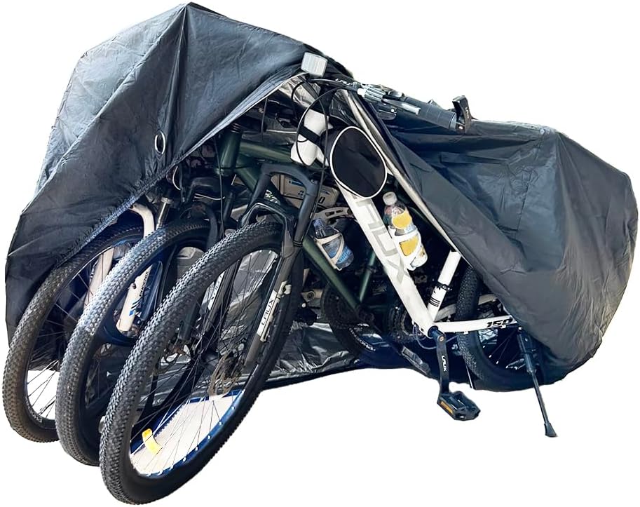 Skiennix 2XL Large Bike Covers - Waterproof Outdoor Protection for 2 or 3 Bicycles with Lock Hole