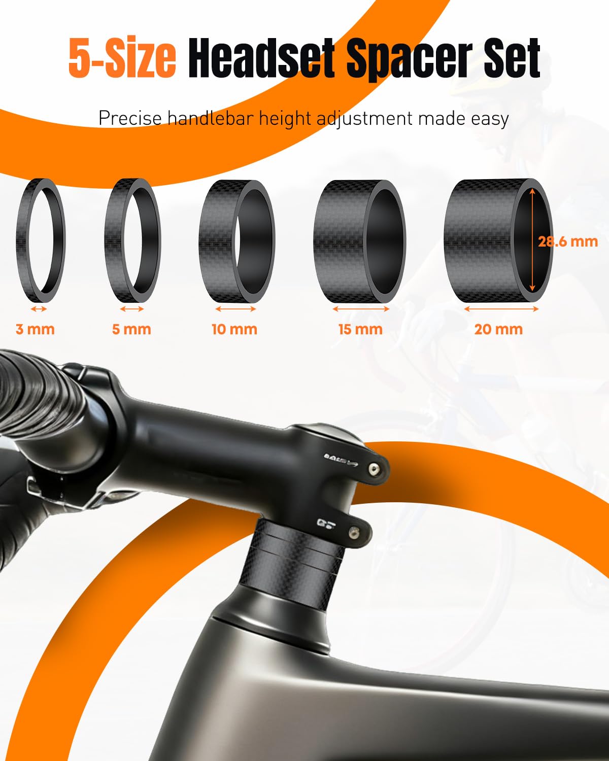 Pawfly Bike Fork Star Nut Installation Tool, Bicycle Fork Star Nut Setting Tool for 1-1/8" Threadless Fork Tubes, Star Nut Setting Installer with 1-1/8" Star Nuts Headset Spacers & Spare Special Screw