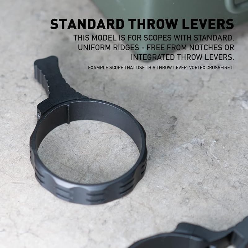 Monstrum Triton Throw Lever - Standard Ring (46 mm) for Variable Power Rifle Scopes