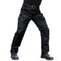 Hiwise Men's Stretch Tactical Pants Water Resistant Ripstop Cargo Pants Outdoor Lightweight EDC Work Hiking Pants (Black, 32WX34L)
