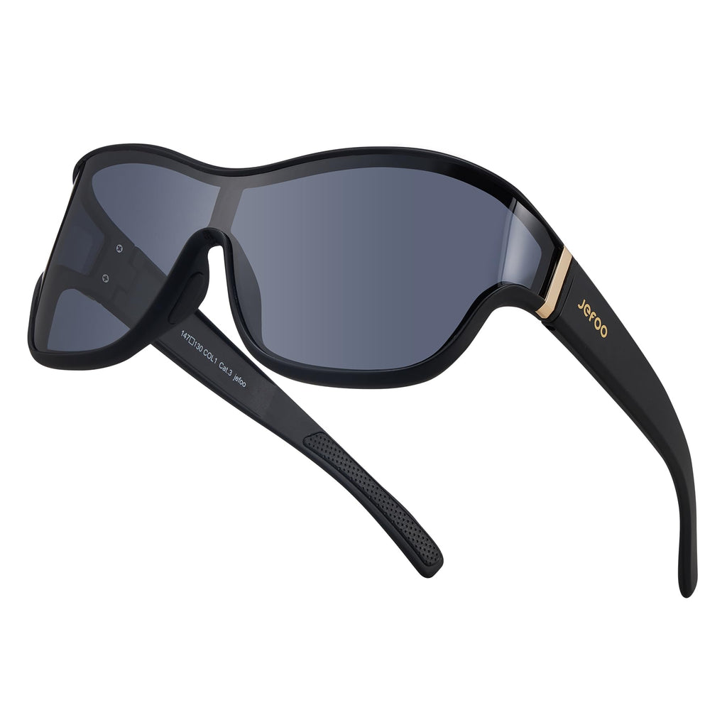 Jefoo Fit Over Glasses Oversized Polarized Sports Sunglasses for Women Men Trendy Retro Sun Glasses UV400 Protection