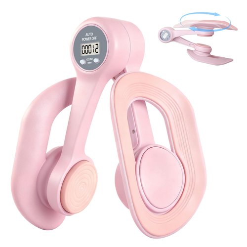 Inner Thigh Exerciser for Women, Pelvic Floor Exercise Devices with Display Counter, Adjustable Hip Trainer Kegel Exerciser for Postpartum Rehabilitation, Home Fitness Equipment for Hip/Leg/Butt