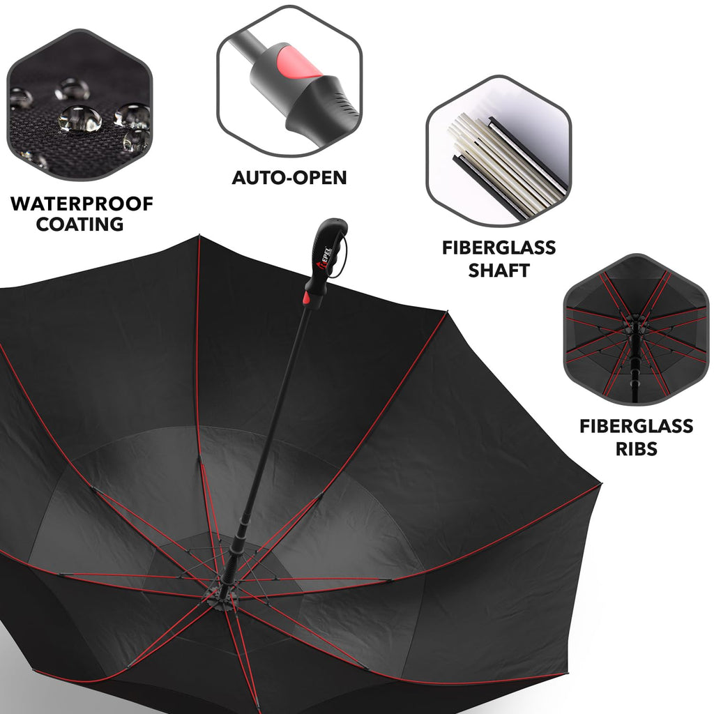 Repel Umbrella Windproof Travel Umbrellas for Rain - Easy Auto Open Close, Durable & Compact Umbrella, Strong Fiberglass Frame, Waterproof Canopy - Backpack, Purse, Portable Umbrella for Travel