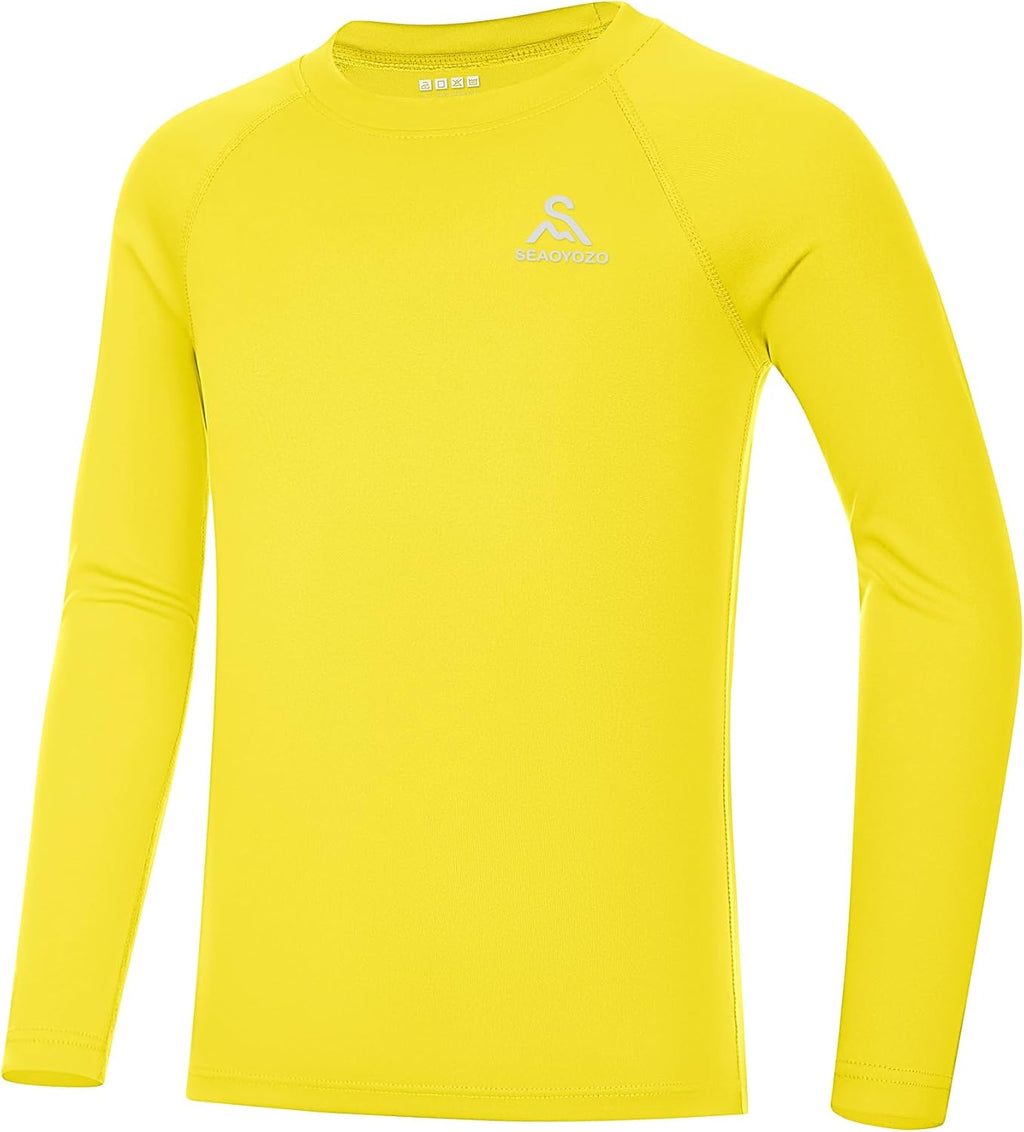 Skiennix Boys Swim Shirt - UPF 50+ Long Sleeve Rash Guard for UV Sun Protection | Youth Surf Beach Wear