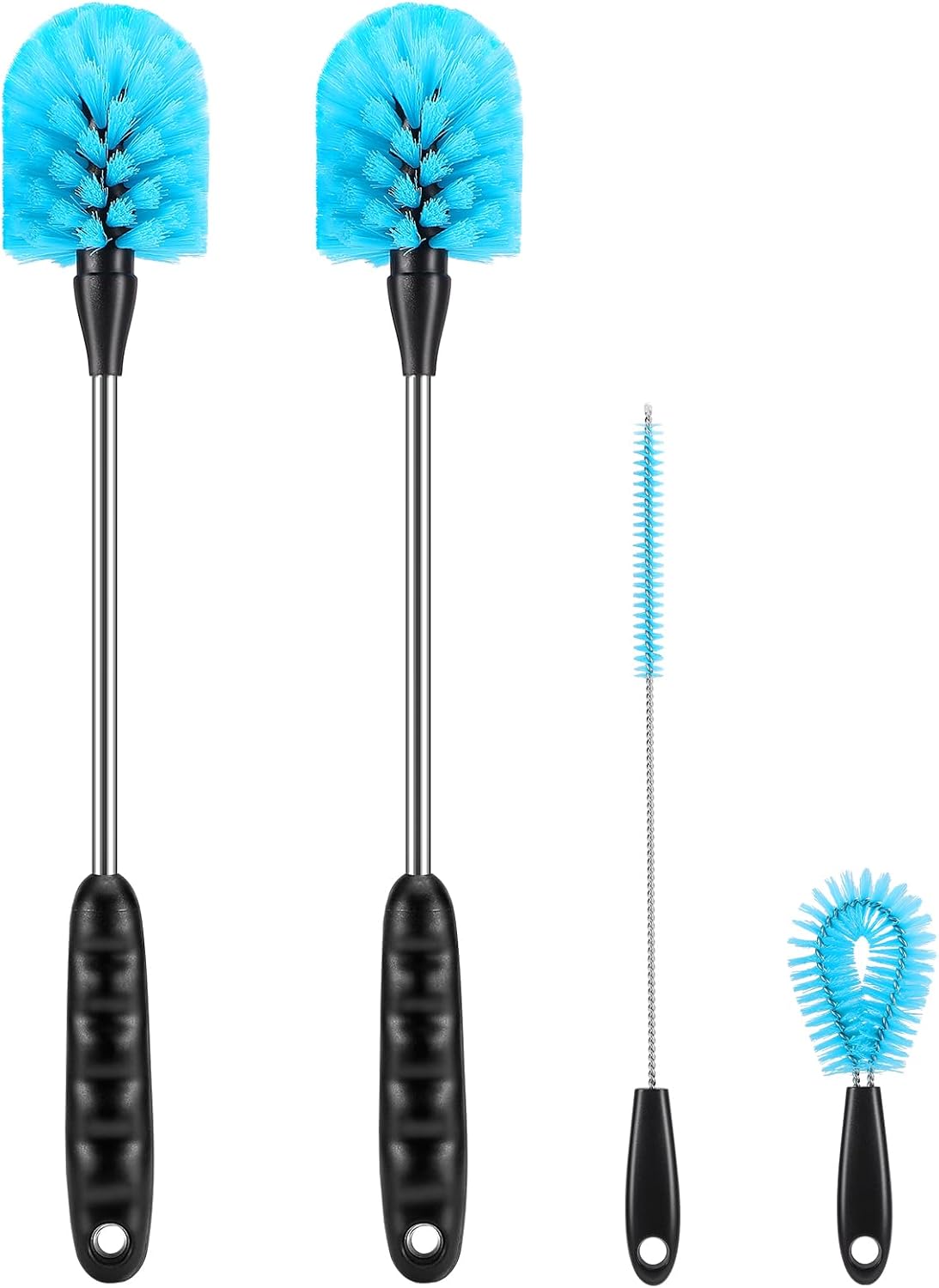 Skiennix 3-in-1 Stainless Steel Cleaning Brush Set - Long Handle for Bottles, Mugs & Tumblers