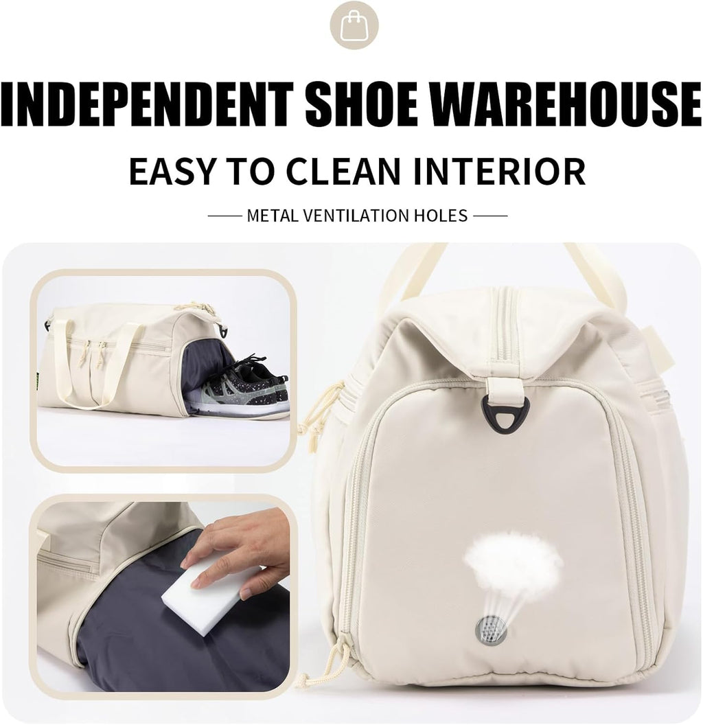 Skiennix Weekender Duffel Bag - Shoe Compartment & Wet Pocket | Versatile Travel & Gym Bag