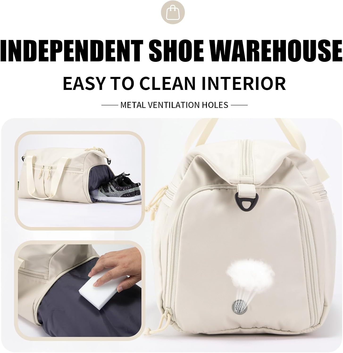 Skiennix Weekender Duffel Bag - Shoe Compartment & Wet Pocket | Versatile Travel & Gym Bag