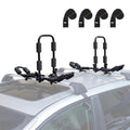 Leader Accessories 2 in 1 Folding Kayak Rack J Bar Car Roof Rack for Canoe Surf Board SUP On Roof Top Mount on SUV, Car and Truck Crossbar with 4 pcs Tie Down Straps