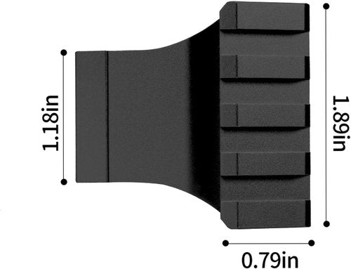 Bontok Picatinny Offset Rail Mount - 45 Degree Low Profile Aluminum Mount for Flashlight & Laser Sights