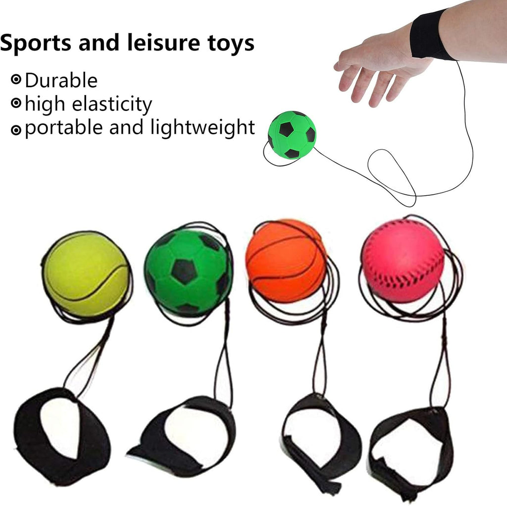 Skiennix Green Soccer Ball | Adjustable Bounce Back Wrist Return Ball for Finger Exercise