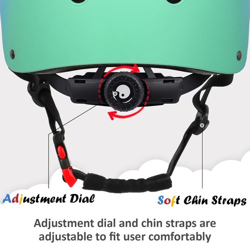 Kids Bike Helmet, Adjustable and Multi-Sport, from Toddler to Youth, 3 Sizes
