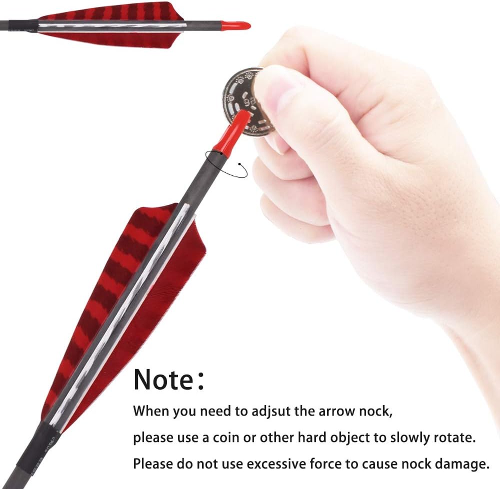 Pure Carbon Arrows - 30 Inch Turkey Feather Fletching | 600/700 Spine for Traditional & Compound Bows